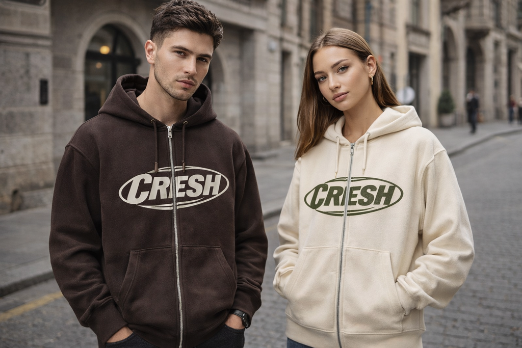 Cross zip Cresh hoodie (Copy)