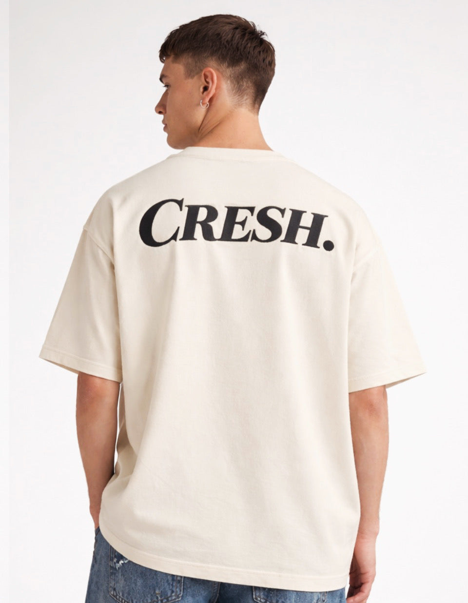Oversized drop shoulder Cresh t shirt